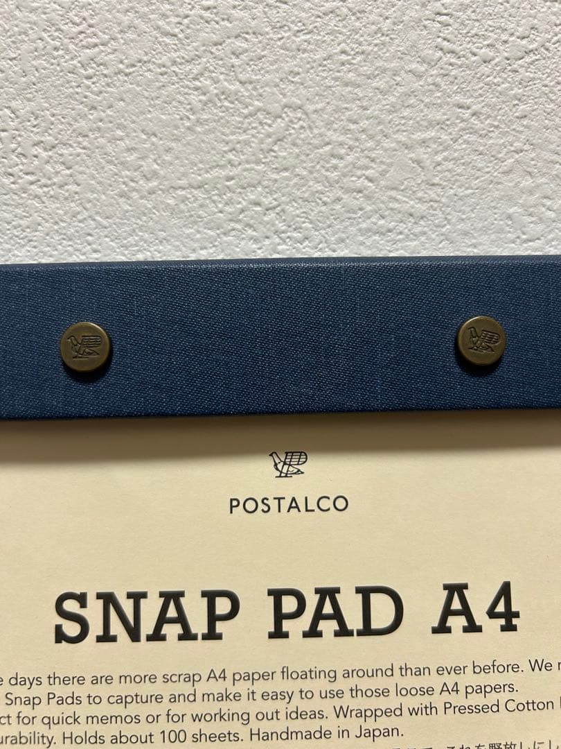 グラッソ求道者 様　POSTALCO スナップパッド A4 マリンブルー