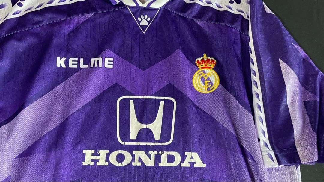 【正規品・レア】KELME REAL MADRID パープルシャツ Lサイズ