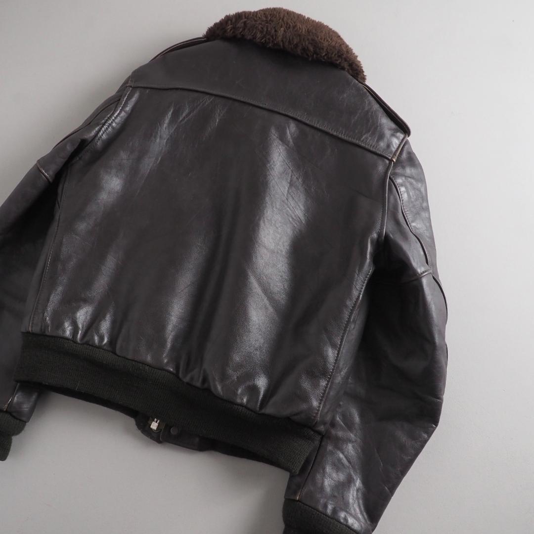 Schott　size38　フライトジャケット　ライナー付き　ブラウン