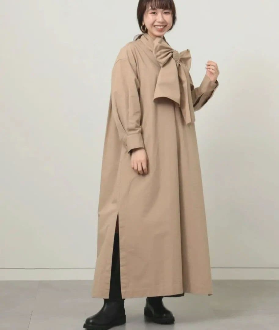 【新品未使用】Demi-Luxe BEAMS シルク コットン リボンワンピース