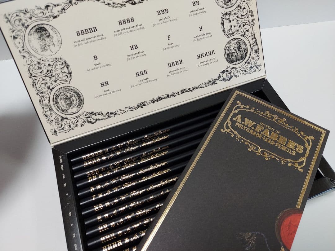 レトロ鉛筆、ファーバーカステル、A.W. Faber ポリグラフ鉛筆 12本入り