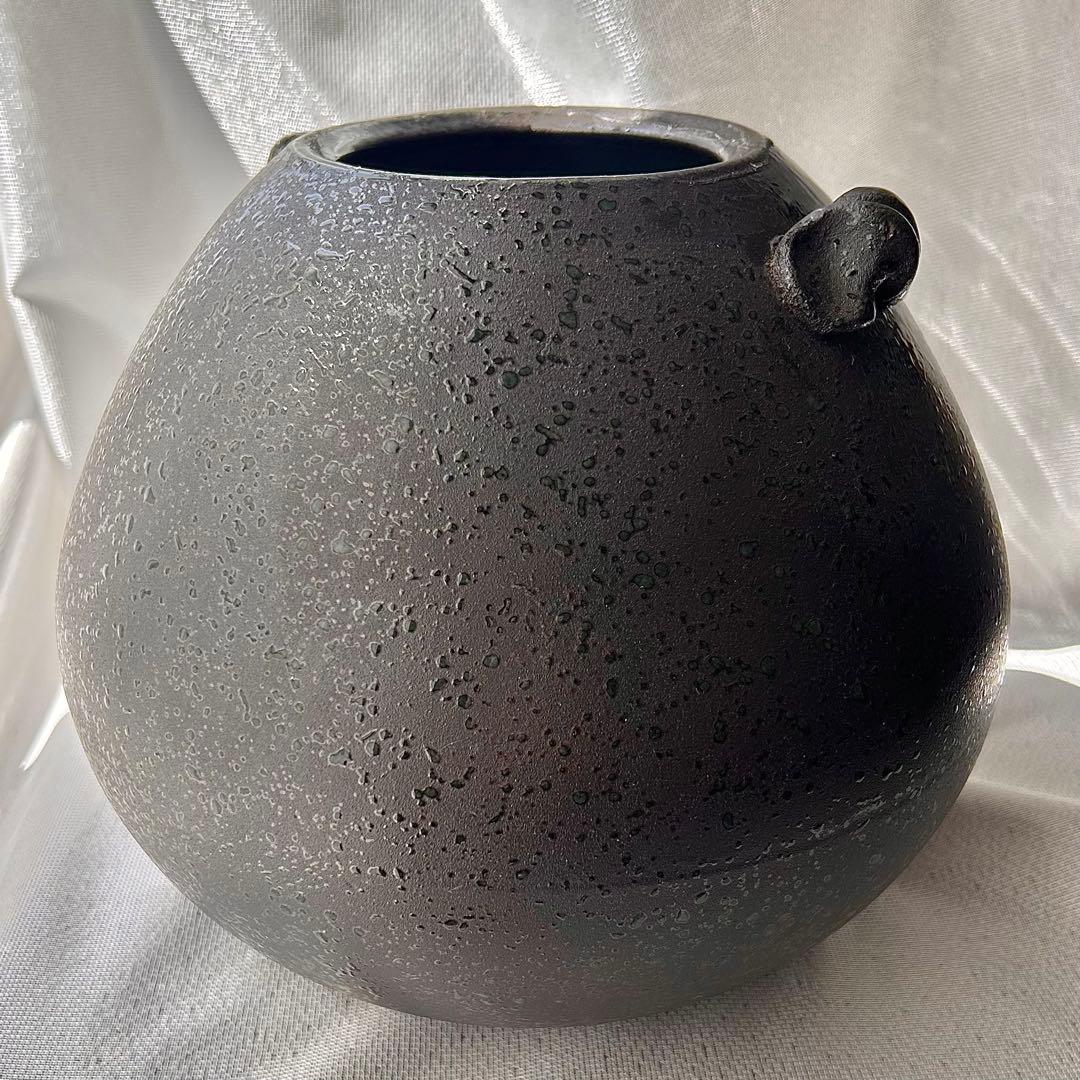 信楽焼 手作り 陶器製 花瓶 花器 フラワーベース 和風 生け花 生花