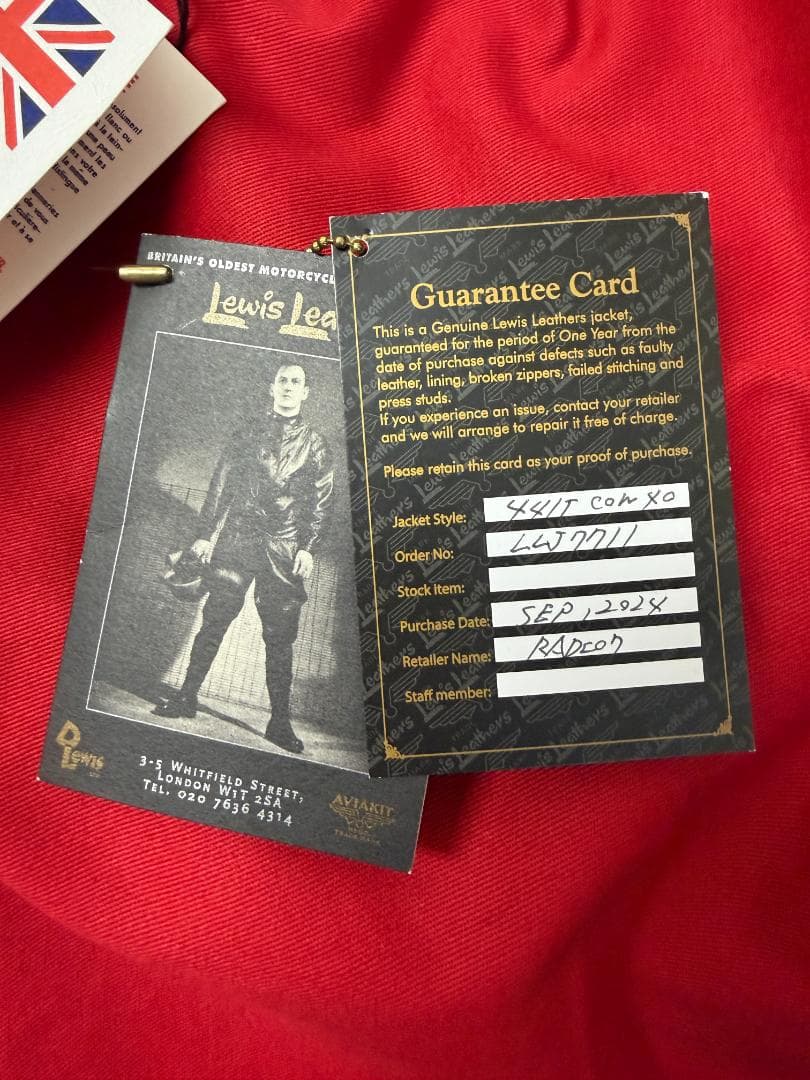 Lewis leathersルイスレザー サイクロン 441T カウハイド