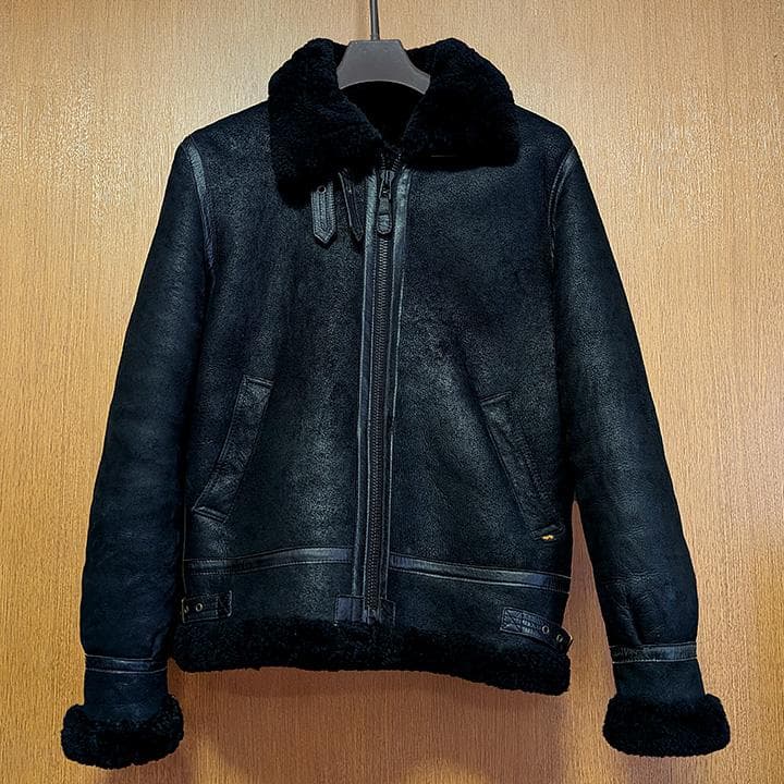 ALPHA INDUSTRIES B-3リアル羊革ムートンジャケット M