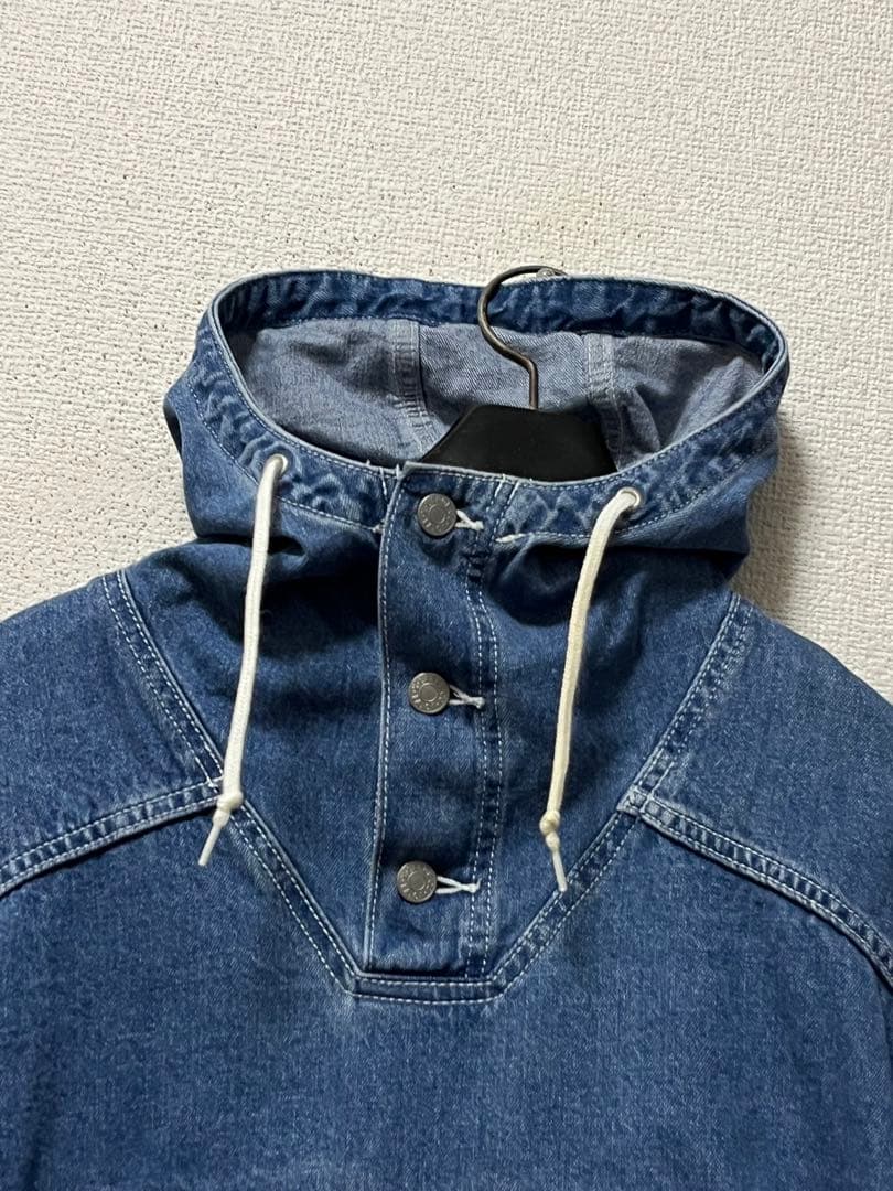 エクストララージ　デニムアノラックパーカー　/S　インディゴブルー　XLarge