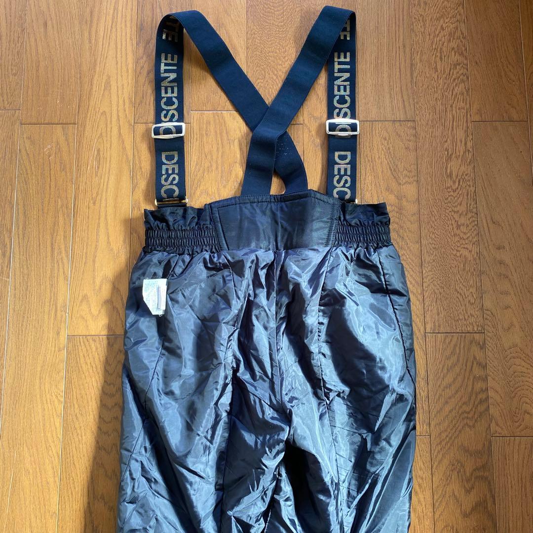 DESCENTE スキーウェアメンズ ブラック ビブパンツ サスペンダー