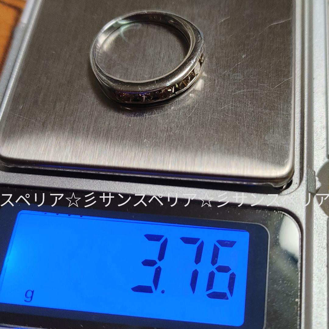 Pt900 ライトオレンジブラウンダイヤモンド一文字の1.00ctリング