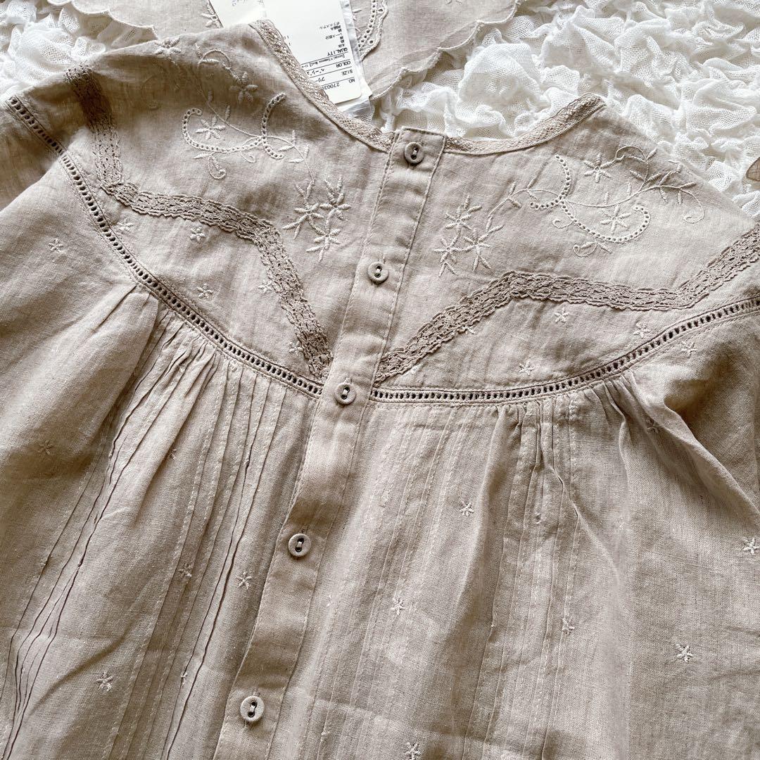 （新品）kazumi × Samansa Mos2　ストール付きレースブラウス