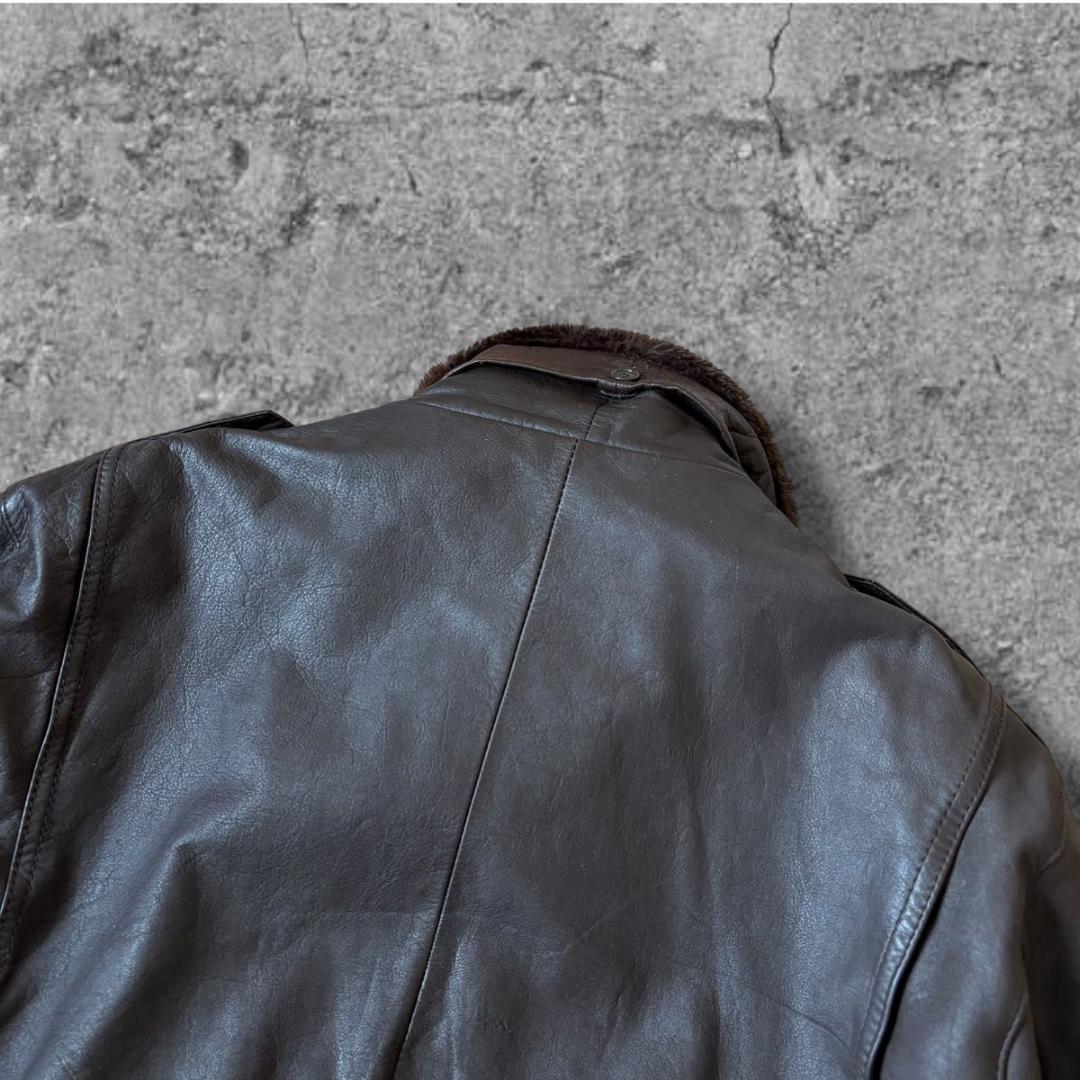90s VINTAGE flight jacket A-2 G-1 短丈　茶色