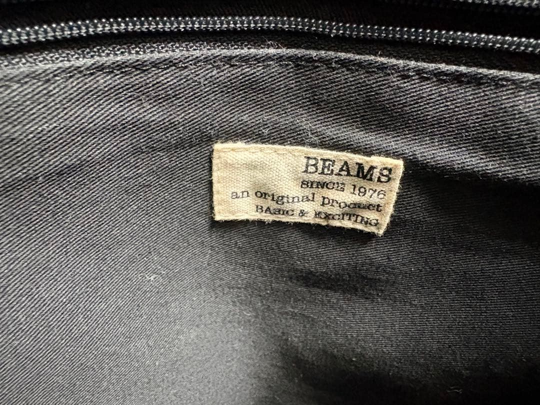 BEAMS 本革 レザートートバッグ ブラック カウレザー