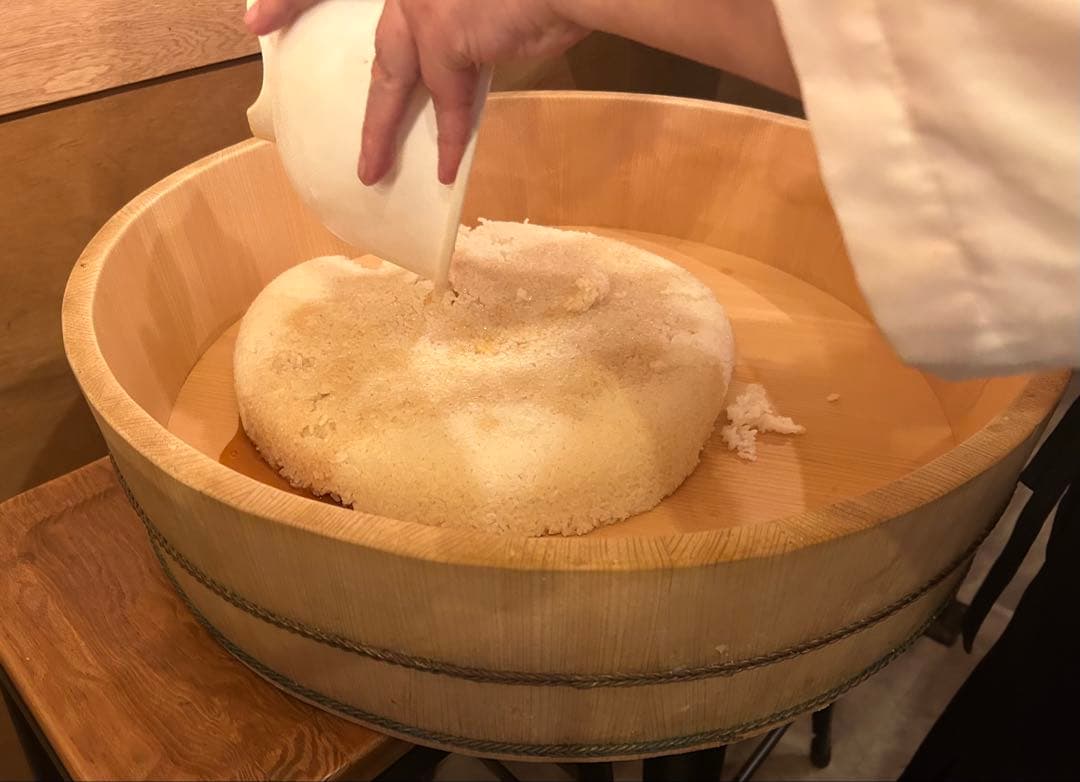 特製丸玉 木曽椹 業務用 寿司桶 φ51×16cm 約3升 銅タガ 飯台 未使用