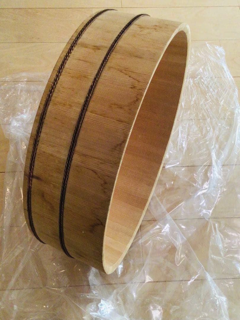 特製丸玉 木曽椹 業務用 寿司桶 φ51×16cm 約3升 銅タガ 飯台 未使用