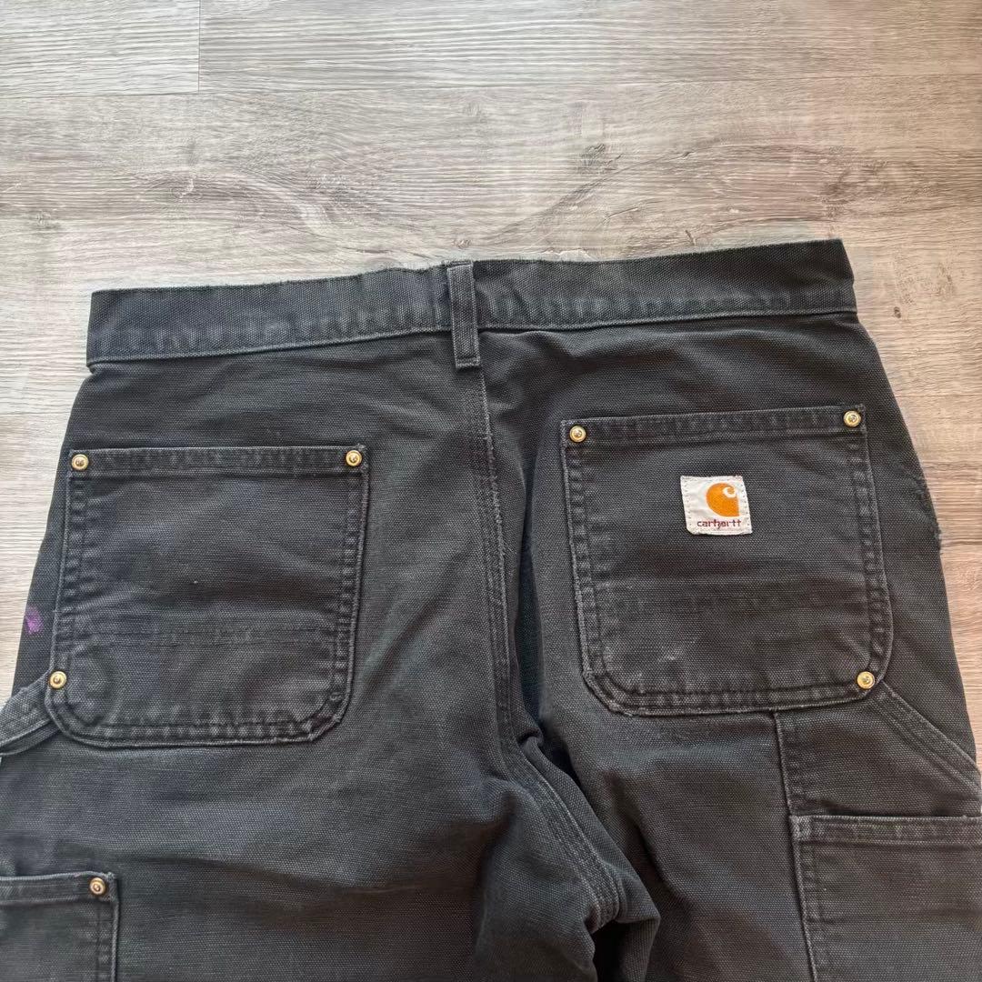 Carhartt USA ダブルニーB01ブラックペイント#530