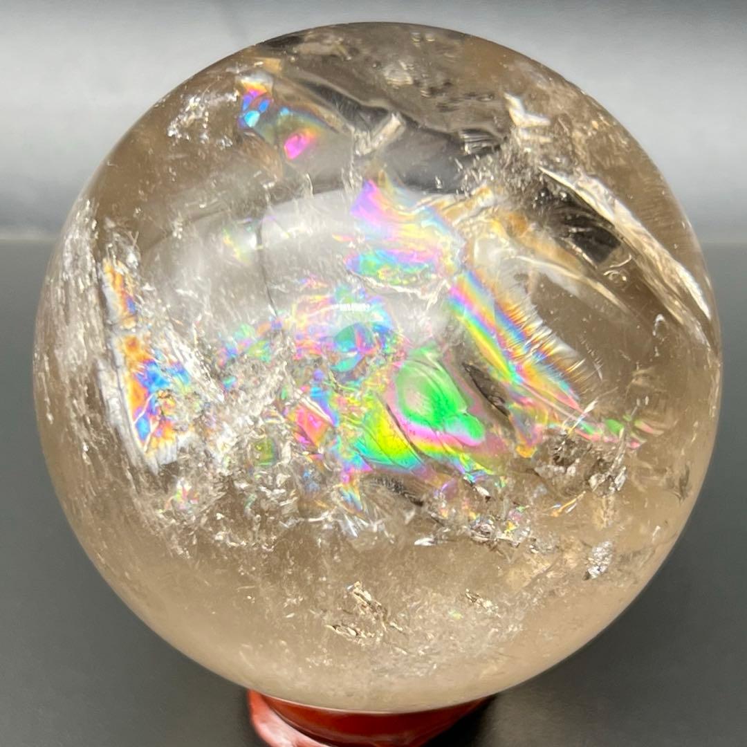 ✳️超激レア✨高品質スフィア✨レインボー ヒマラヤ水晶 煙水晶 丸玉 天然石 原石