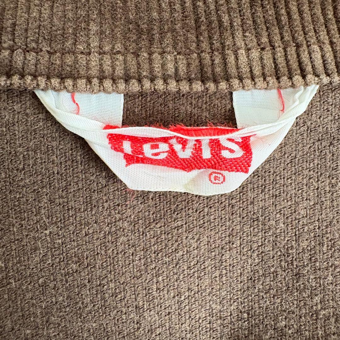 70sフランス製Levi’sコーデュロイジャケット白タブ 小文字eブラウン3rd