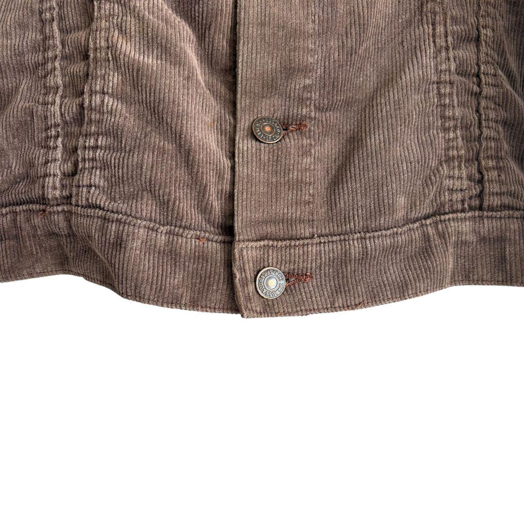 70sフランス製Levi’sコーデュロイジャケット白タブ 小文字eブラウン3rd