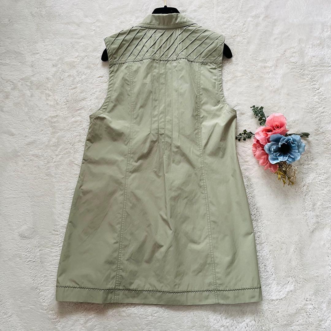 極美品XL✨インポートロッサRossa ジレ　ベスト　フリルくすみミント近年購入