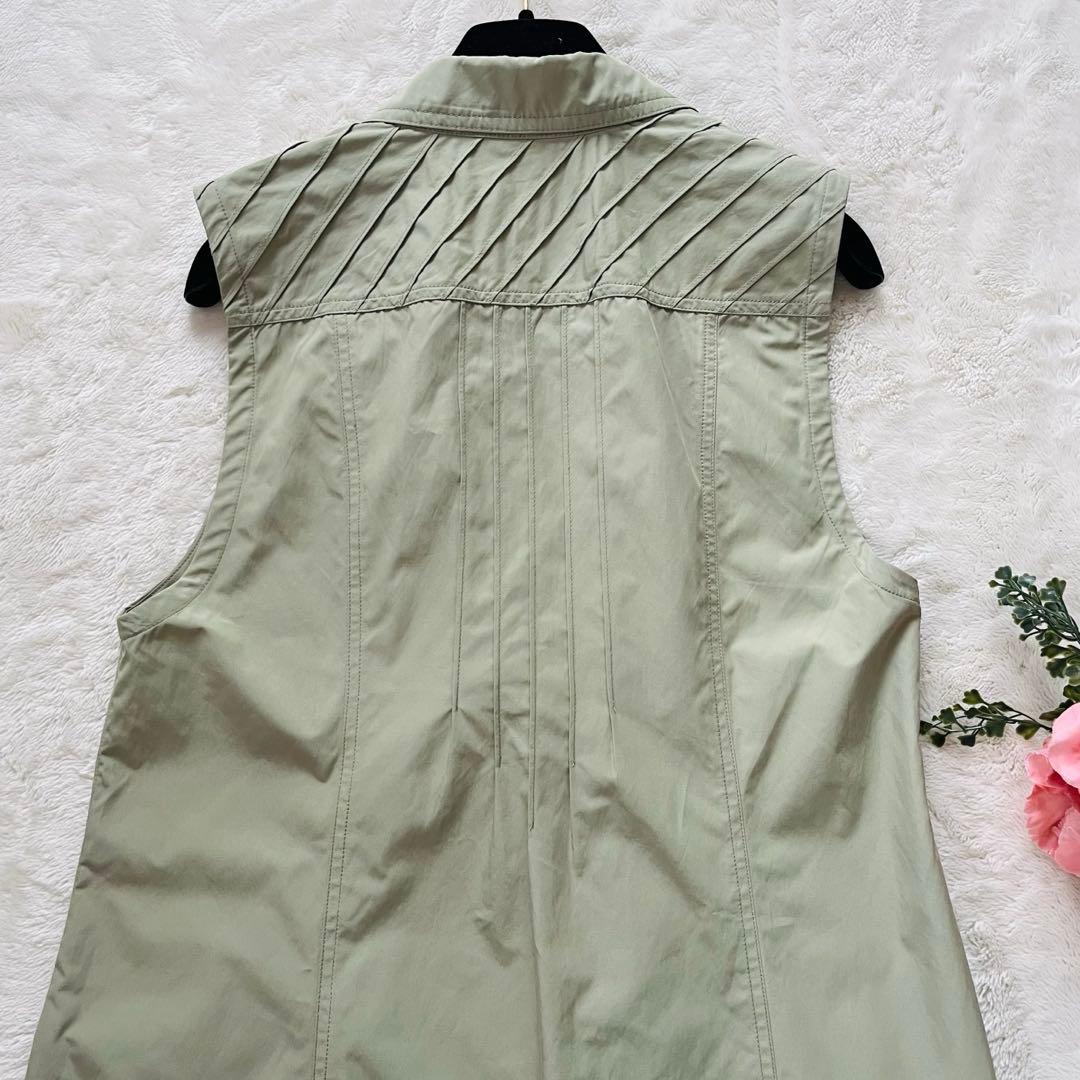 極美品XL✨インポートロッサRossa ジレ　ベスト　フリルくすみミント近年購入