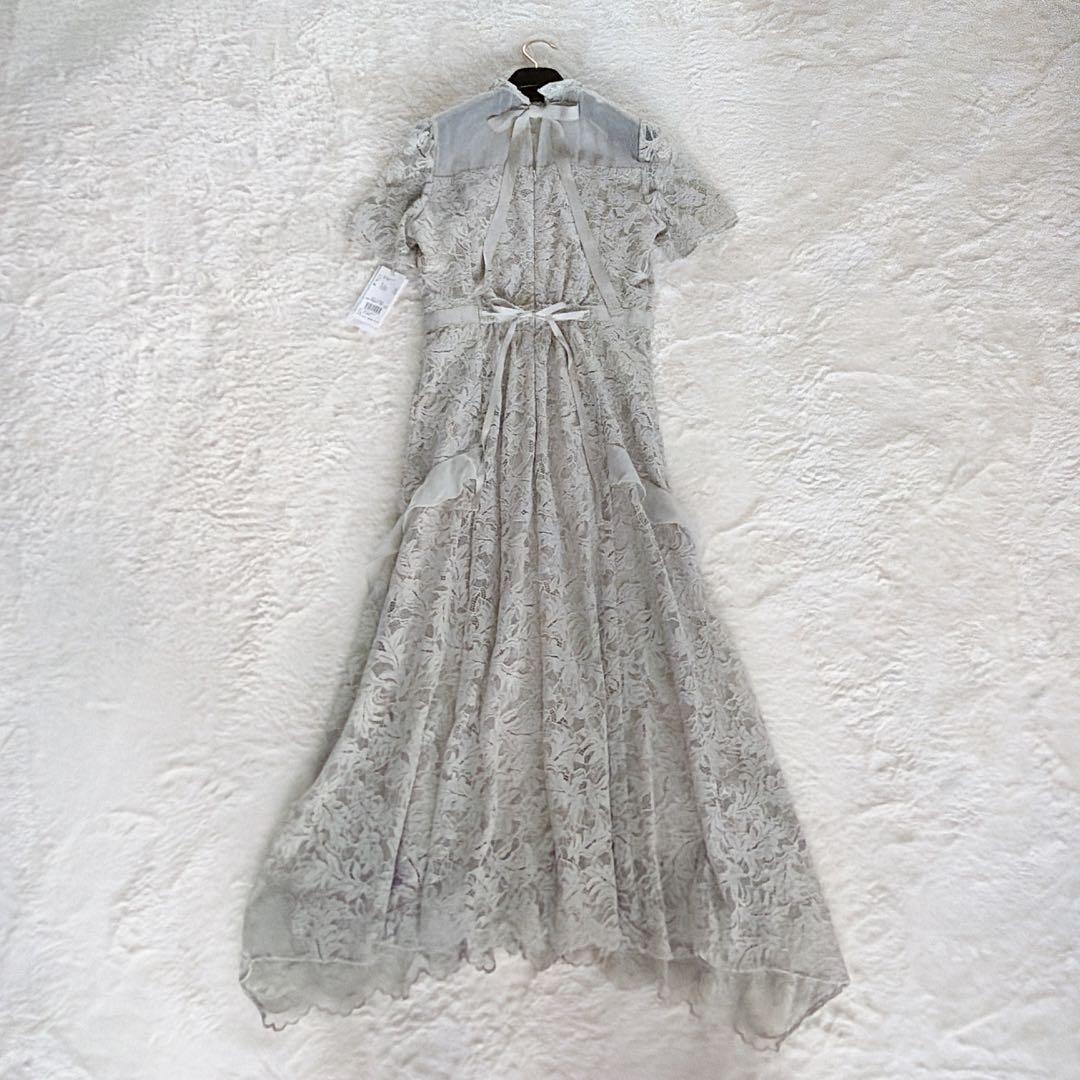 新品タグ付き✨【スナイデル】 シフォンフリルレースドレス リボン ミント 1 M