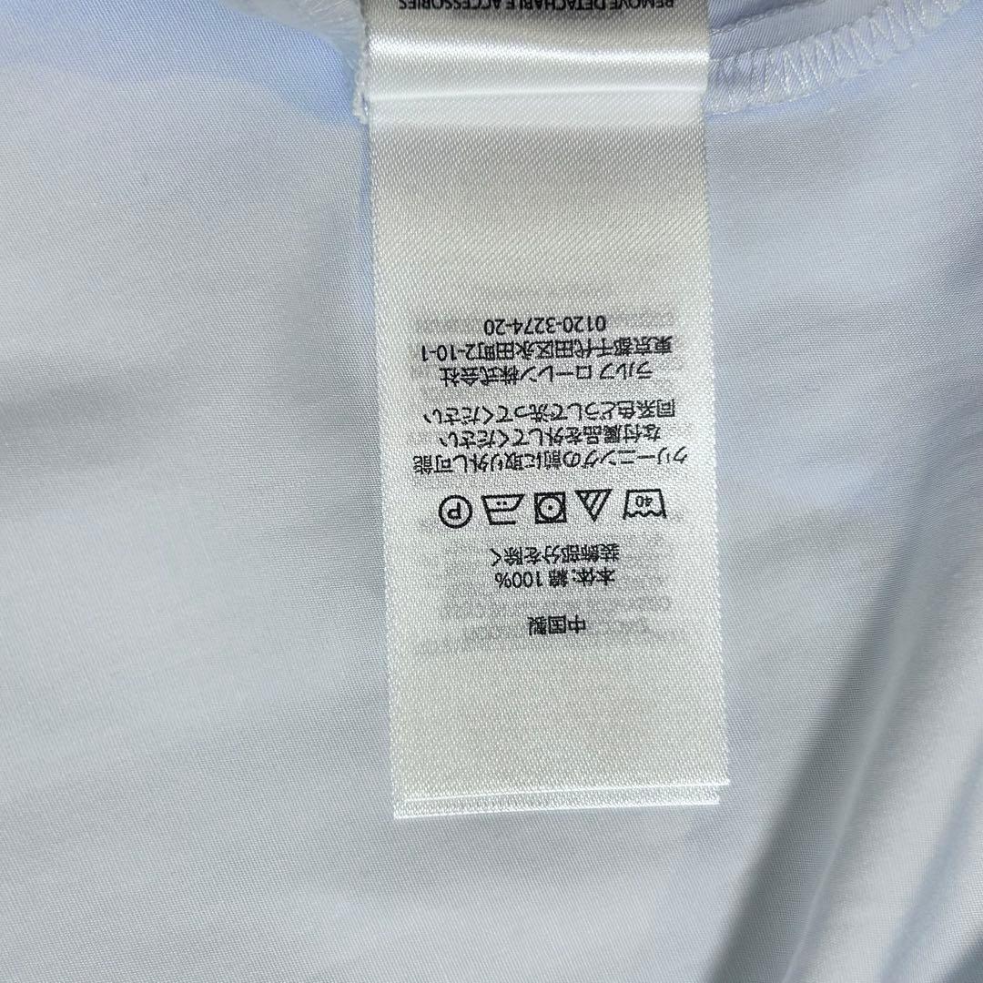 専用　ポロラルフローレン　シャツワンピース　リボン　水色　フレア　綿　S