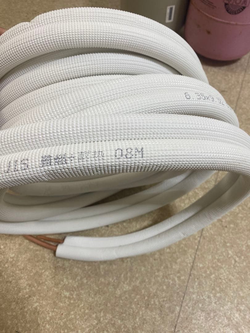 エアコン用ペアコイル 8m (2分3分) & ドレンホース 40m セット