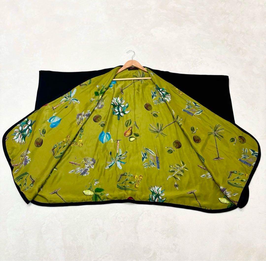 美品✨ CABaN キャバン 羽織 ボタニカル シルク100% リバーシブル