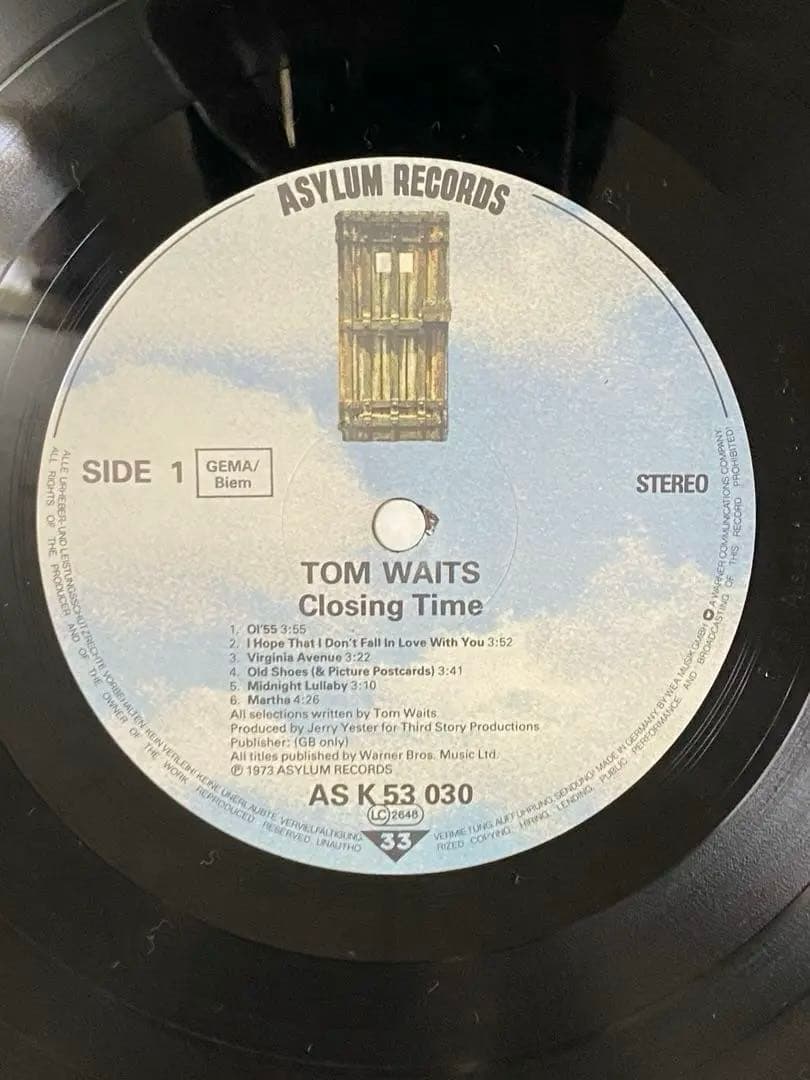 TOM WAITS CLOSING TIME トム・ウェイツ