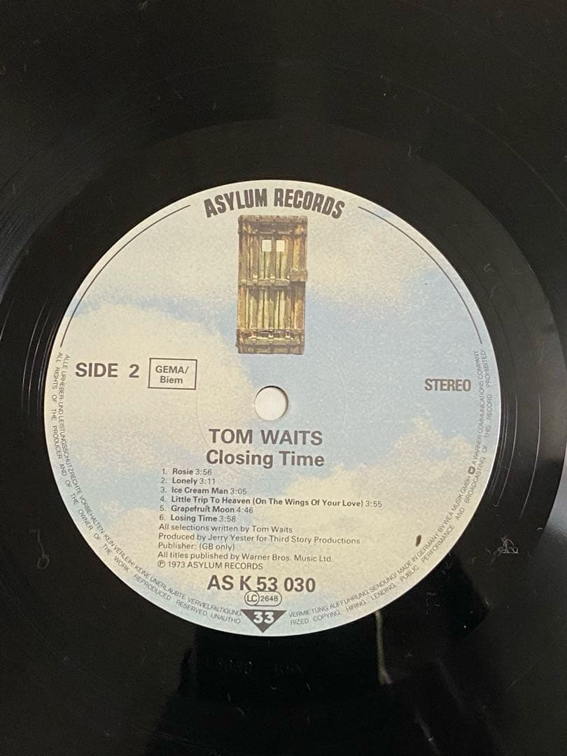 TOM WAITS CLOSING TIME トム・ウェイツ