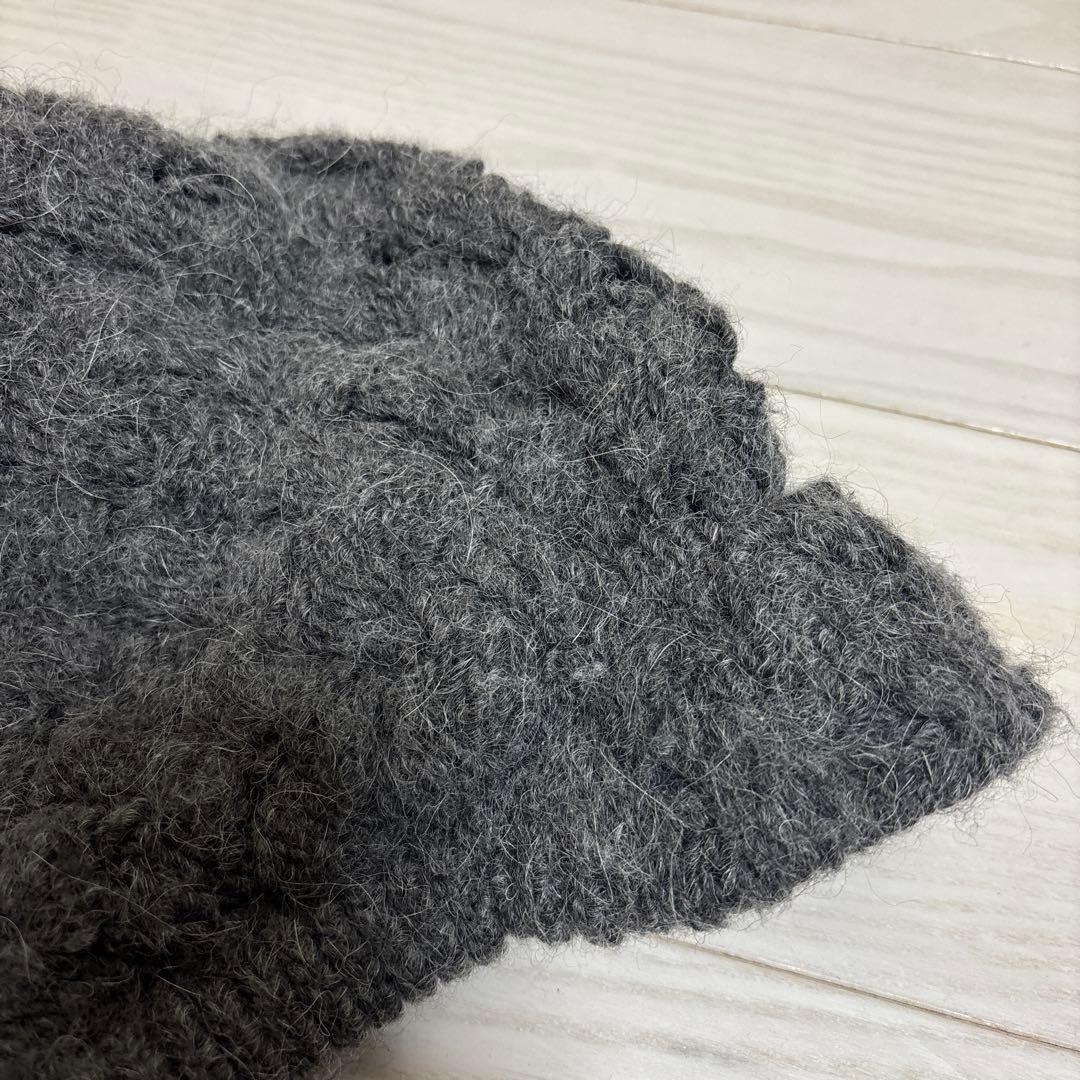 CA4LA カシラ ニット帽 グレー 日本製　オーバー　ゆったり　つば　美品