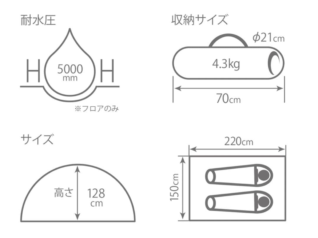 新品★ヨンヨンベースtcカーキ 　　　　ワンタッチカンガルーテントS