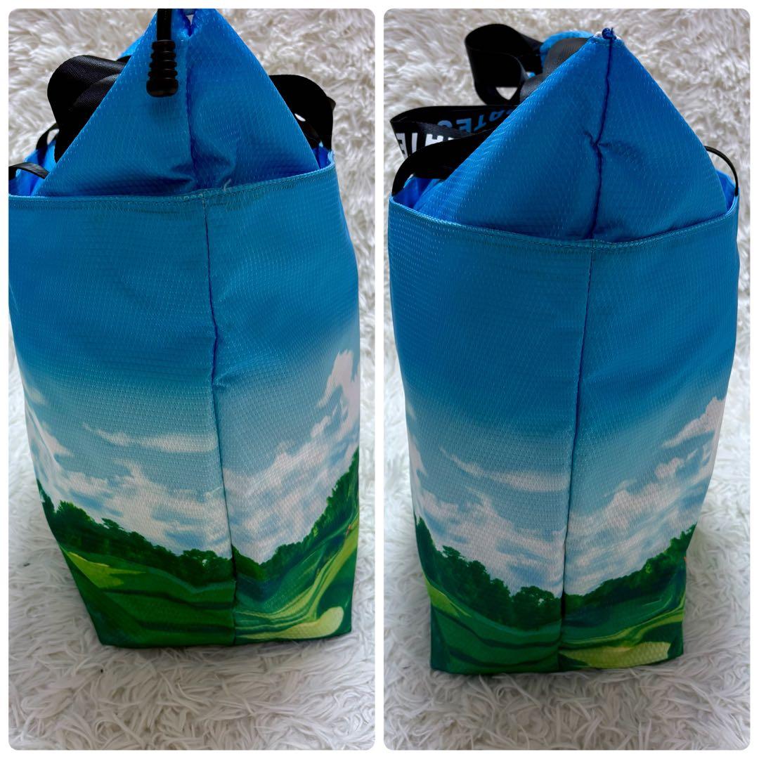 極美品 PEARLY GATES トートバッグ ゴルフ場プリント 大容量 軽量