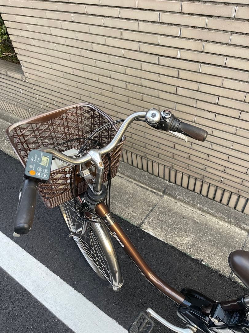 8.9ahパナソニック電動アシスト自転車 ブラウン シティタイプ