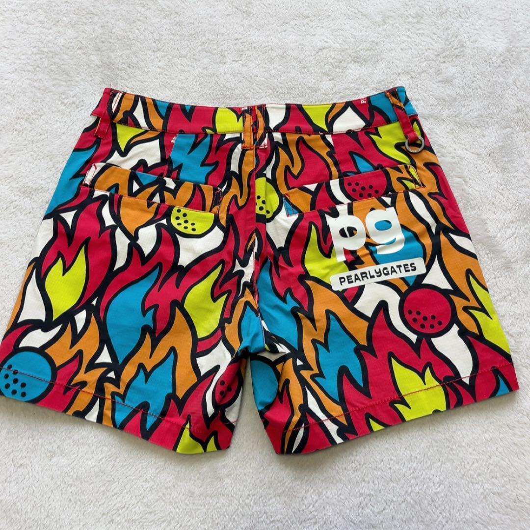 美品　近年　パーリーゲイツ セットアップ 　ポロシャツ　スカート　FIRE柄