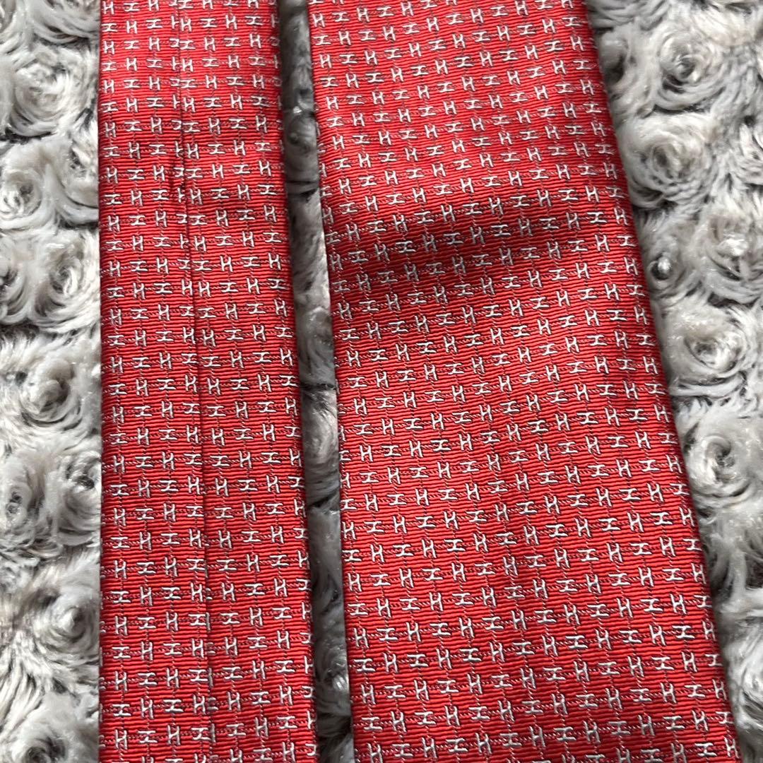 HERMES エルメス　H柄　ネクタイ