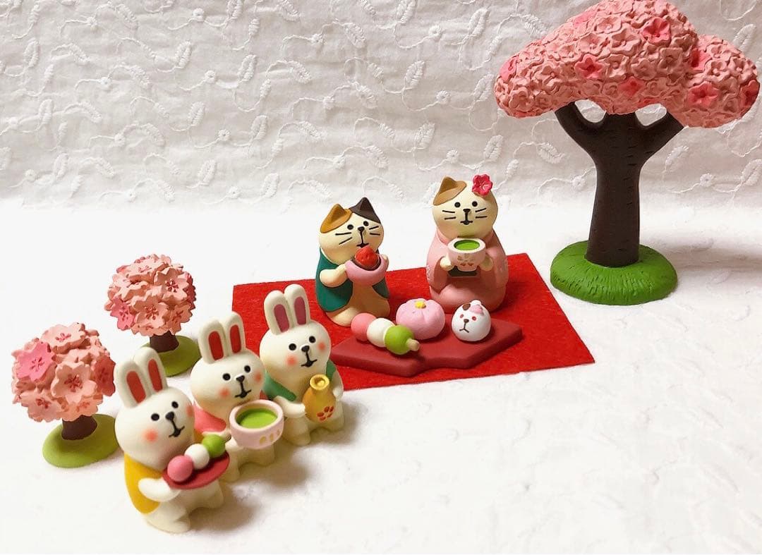 匿名　新品　未使用　コンコンブル ねこ　ひな祭り　花見