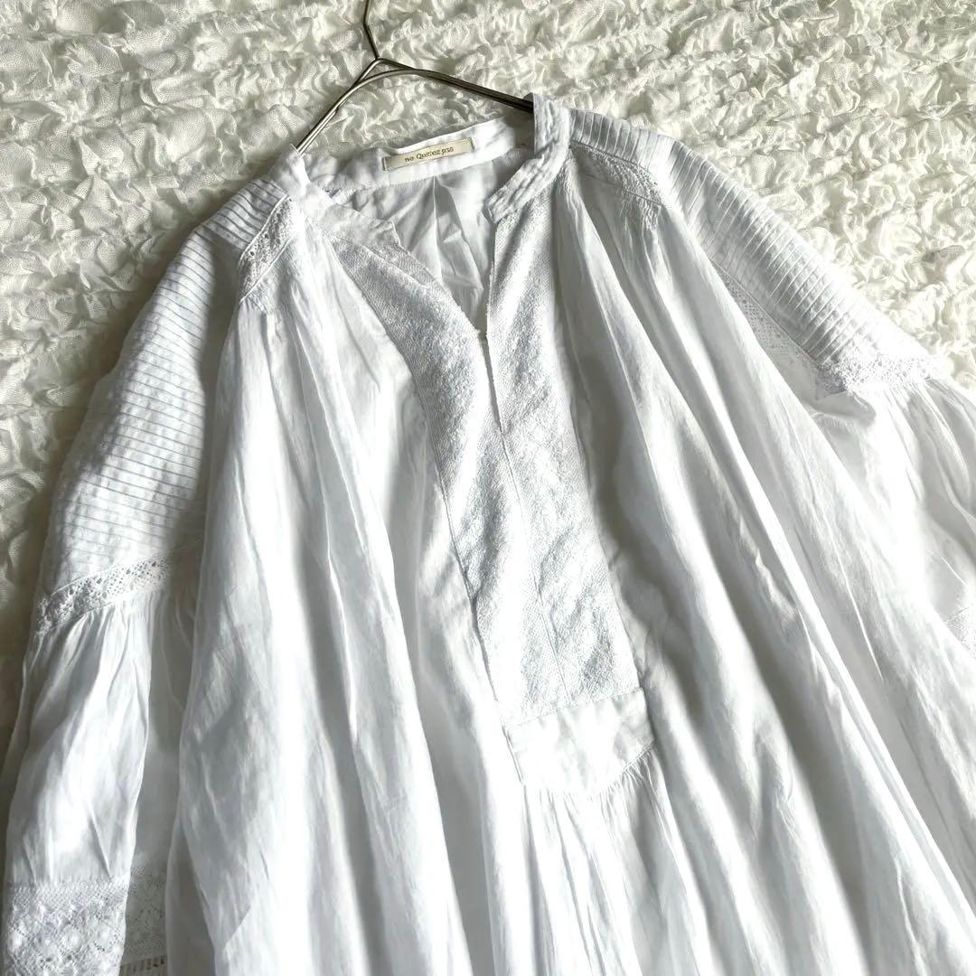 【美品✨】ヌキテパ × MMN コットンレースピンタックドレス インド綿100%