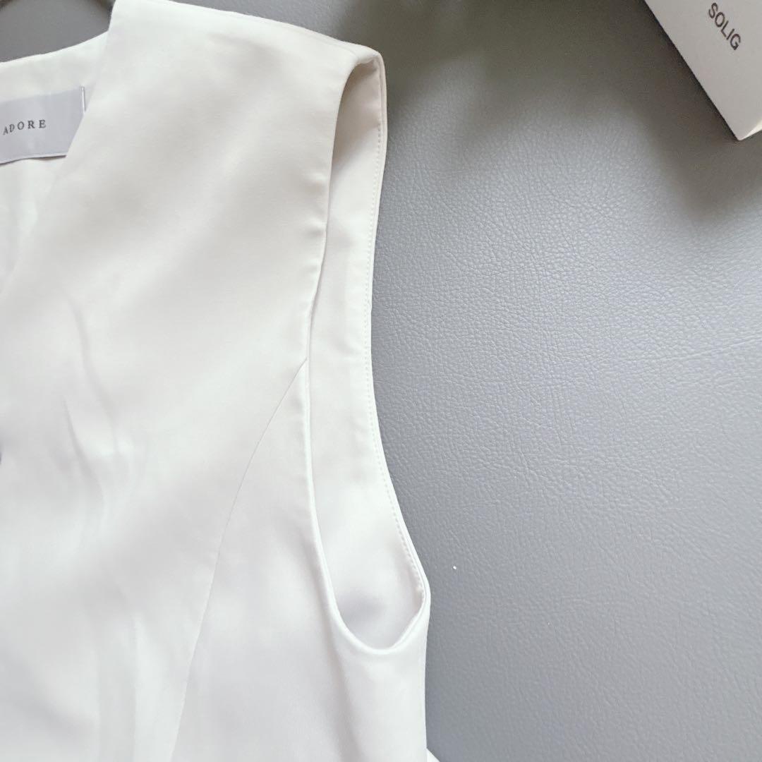 【24SS】ADORE ドライタッチジョーゼットジレ アドーア 定価7.4万