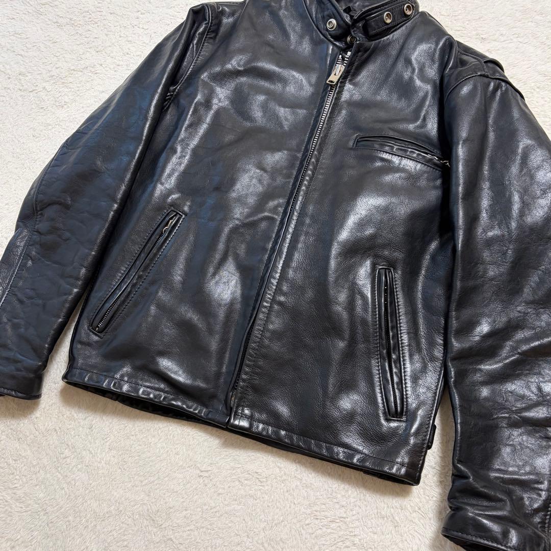 良品　SCHOTT 141 シングルライダース レザージャケット USA製　38