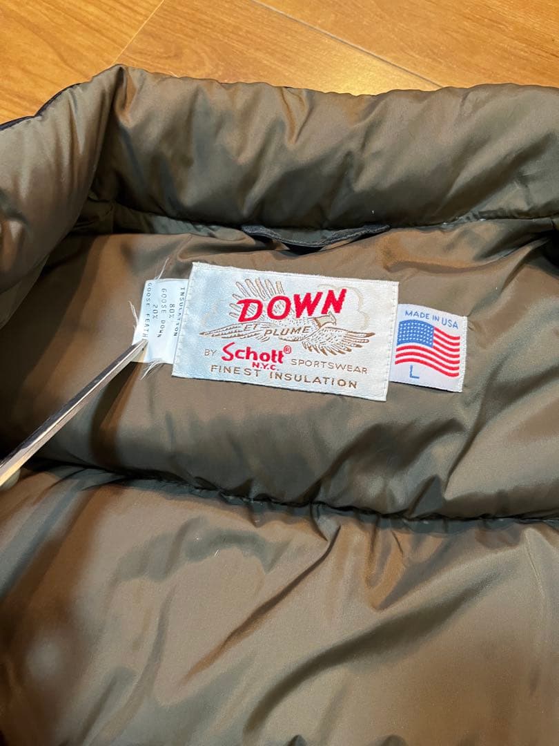 Schott ダウンベスト size:L アメリカ製