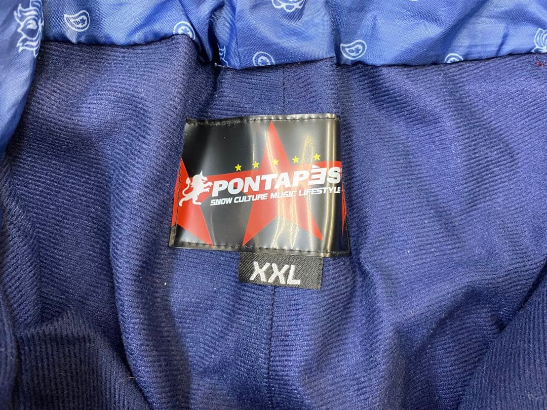 e1071☆PONTAPES 迷彩柄 上下スノーボードウェア XXL