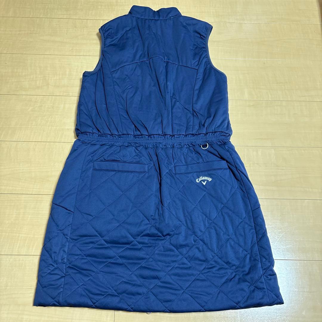 Callaway スターストレッチ 中綿ワンピース　Lサイズ　ネイビー