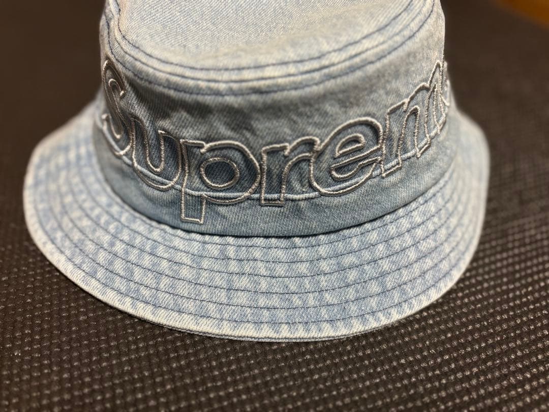 M/L Supreme Outline Crusher Denim ハット