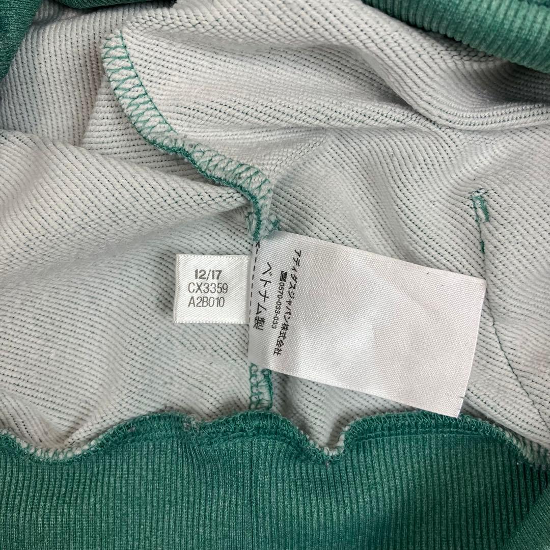 adidas 松本山雅FC プルオーバー パーカー 古着 ビッグロゴ グリーン