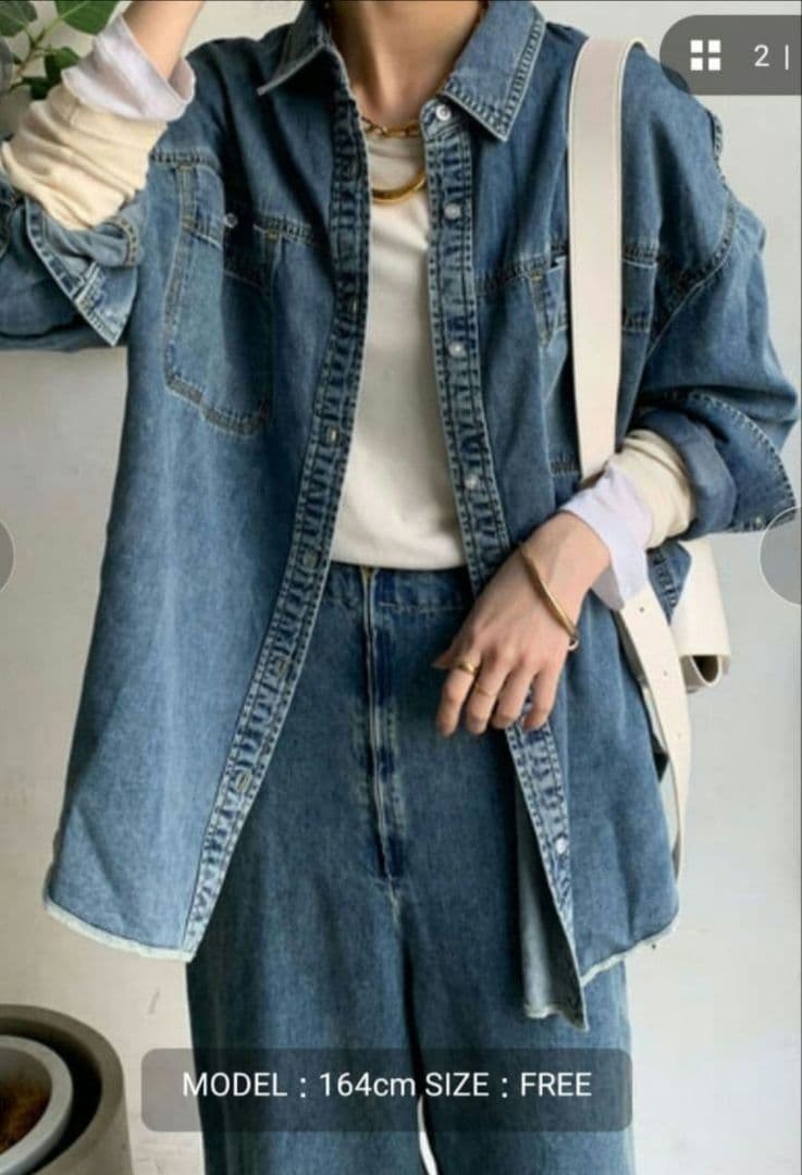 neRin♡専用　人気完売商品！新品　DOUDOU　デニムシャツ