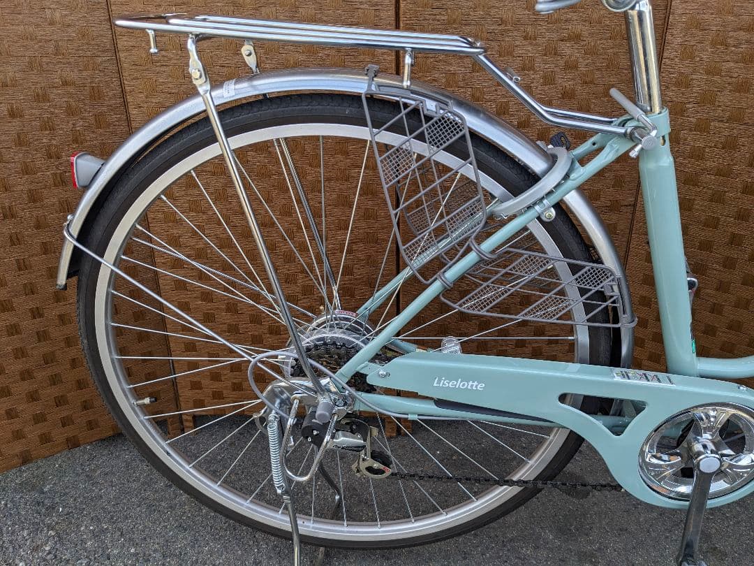 U052 美品 普通自転車 27インチ 6段変速 カギ付き