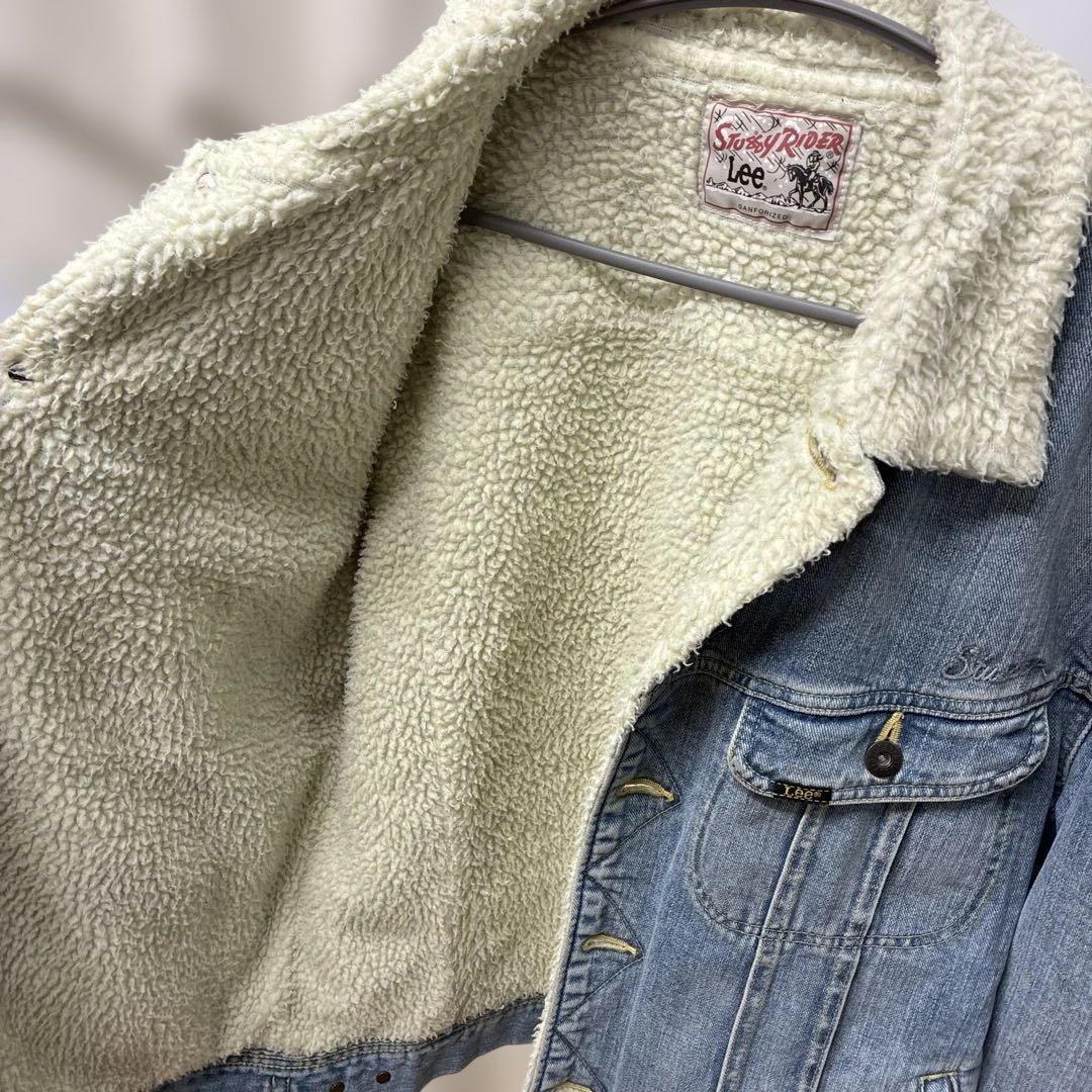 STUSSY × Lee ストームライダー ボア デニムジャケット Lサイズ