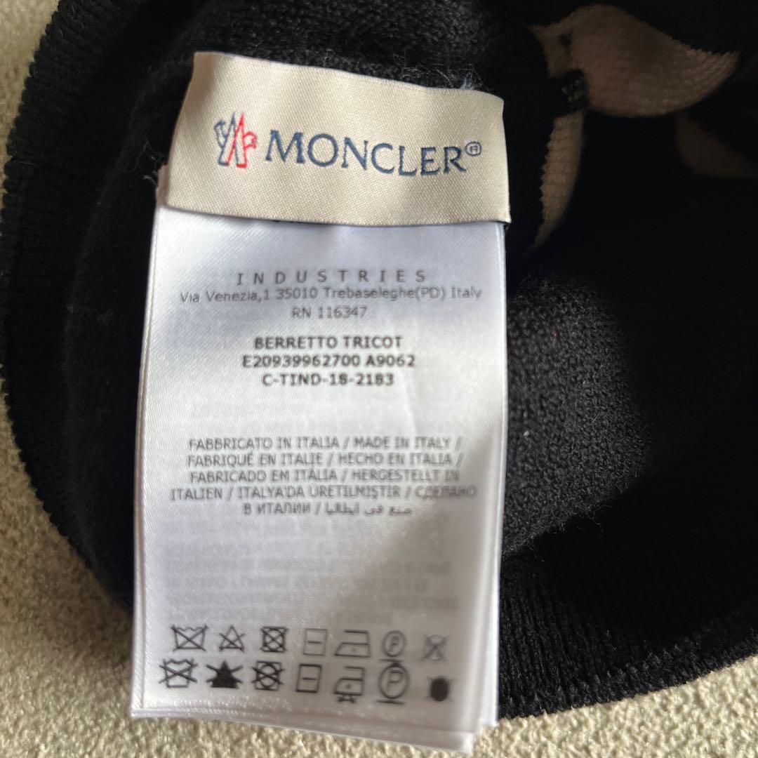 モンクレール　MONCLER ニット帽　帽子　ブラック