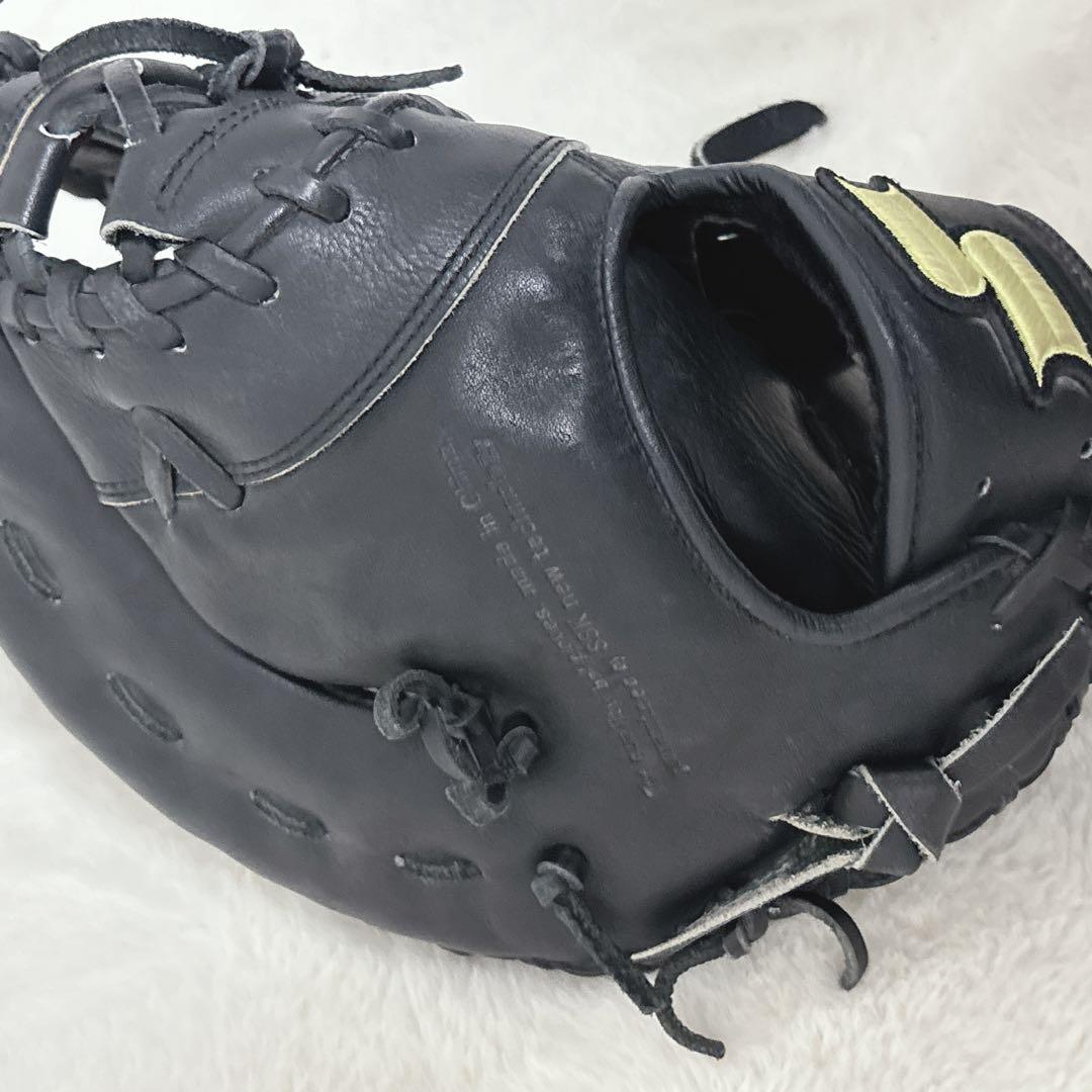 手入れ済　SSK ファーストミット 黒　エスエスケー