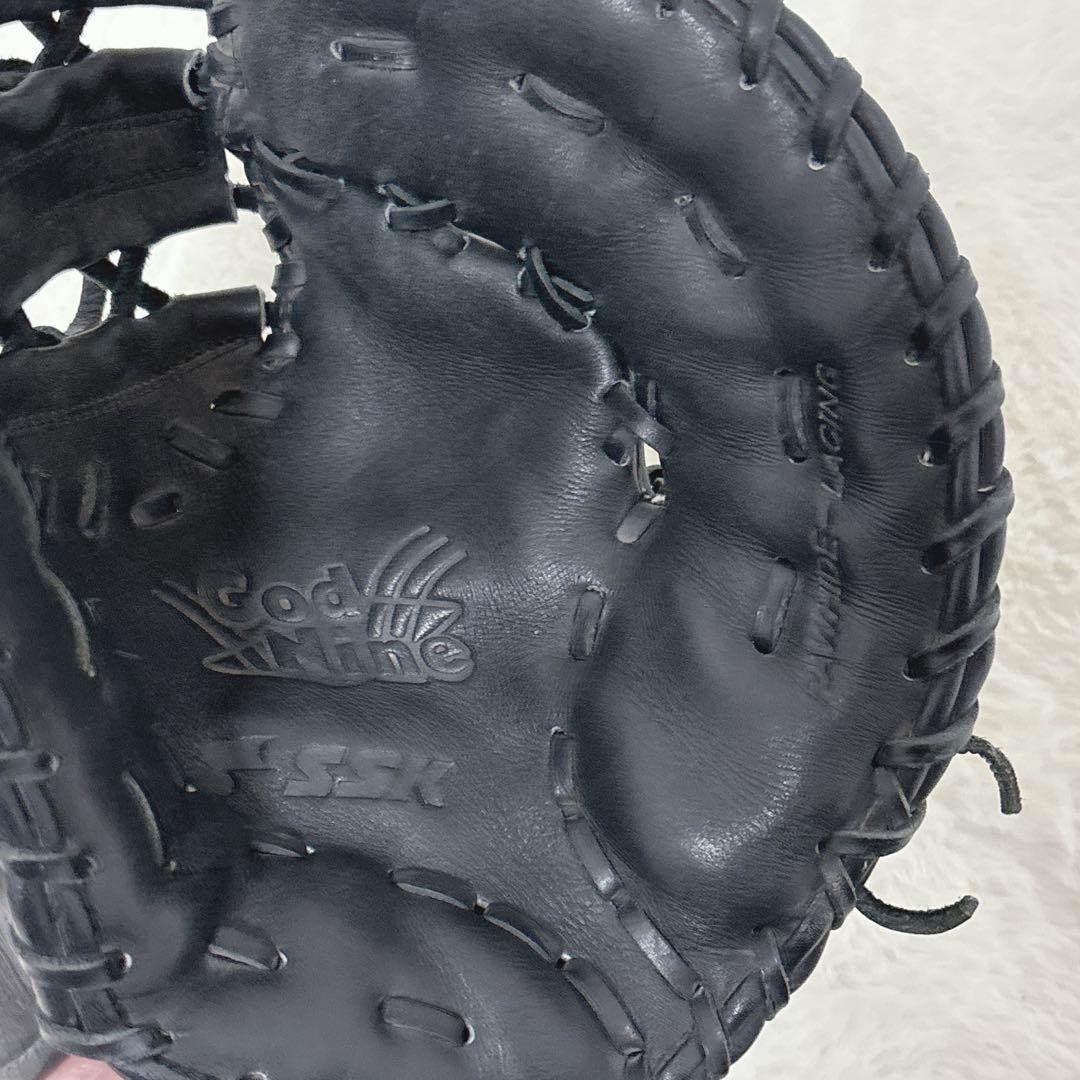 手入れ済　SSK ファーストミット 黒　エスエスケー