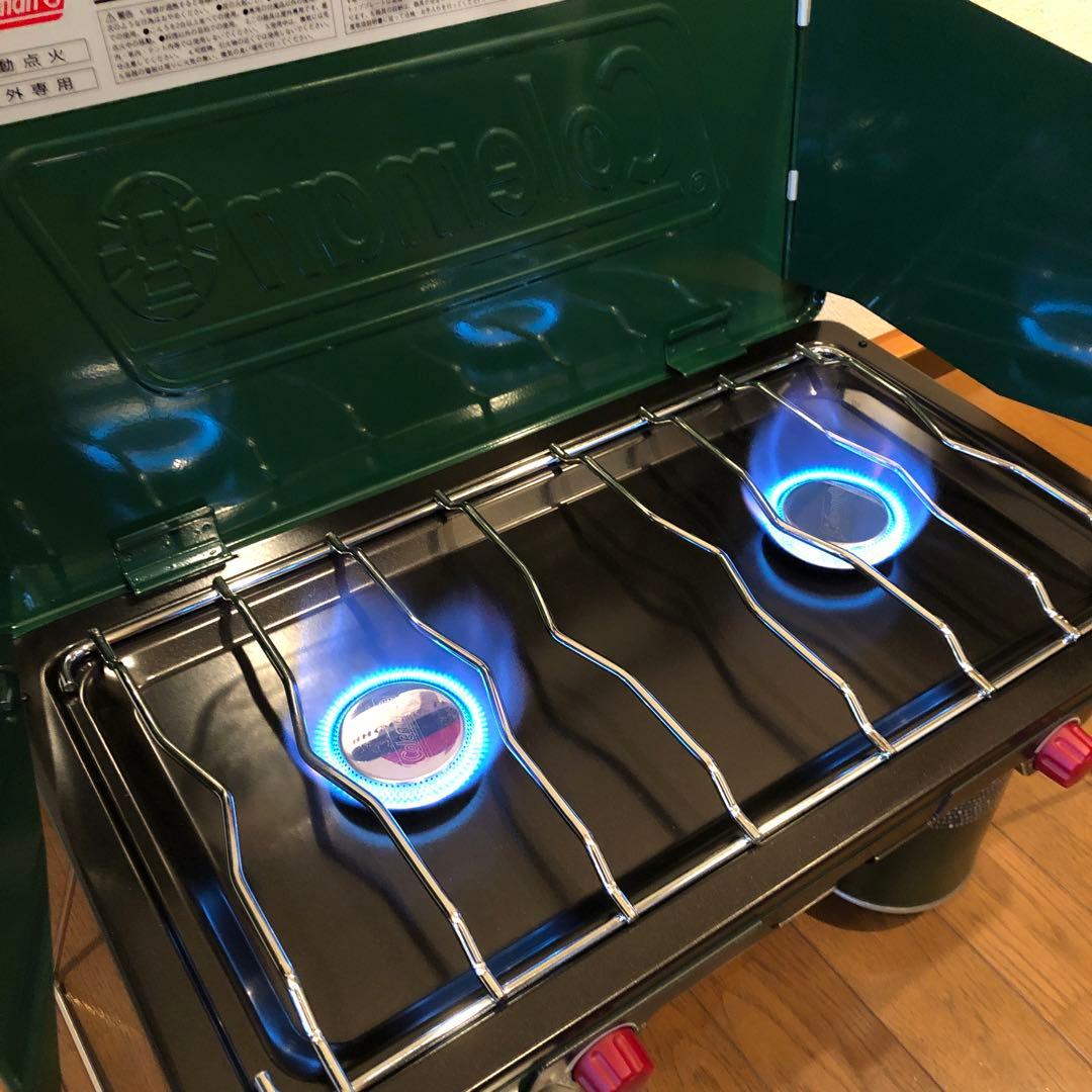 コールマン Coleman パワーハウス LPツーバーナーコンロ 美品